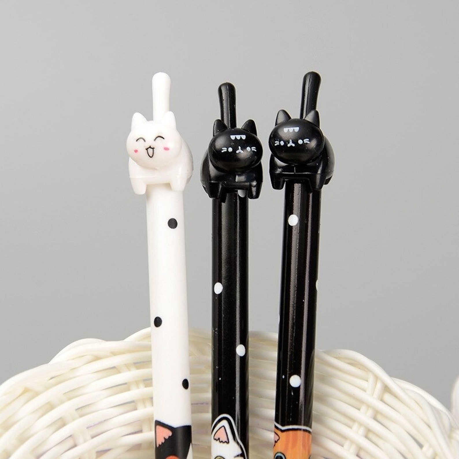 4 Pcs of Adorable Cat Pen Cat Gel Pen Sweet Gift for Cat - Etsy
