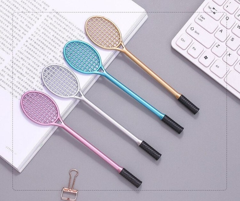 4 Pcs/lot Cool Tennis Racket Ballpoint Pen Kids Sport Pen Etsy