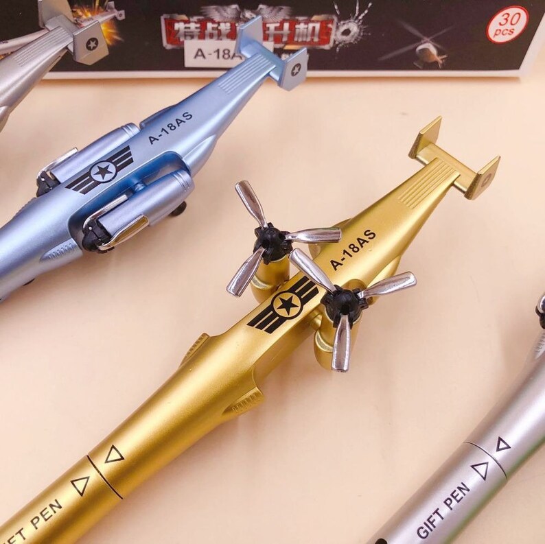 Special Combat Helicopter Gel Pen Airplane Pen Kids Cool Etsy