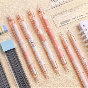 Kawaii Cute Cartoon Mechanical Pencil Set with Lead Refill and