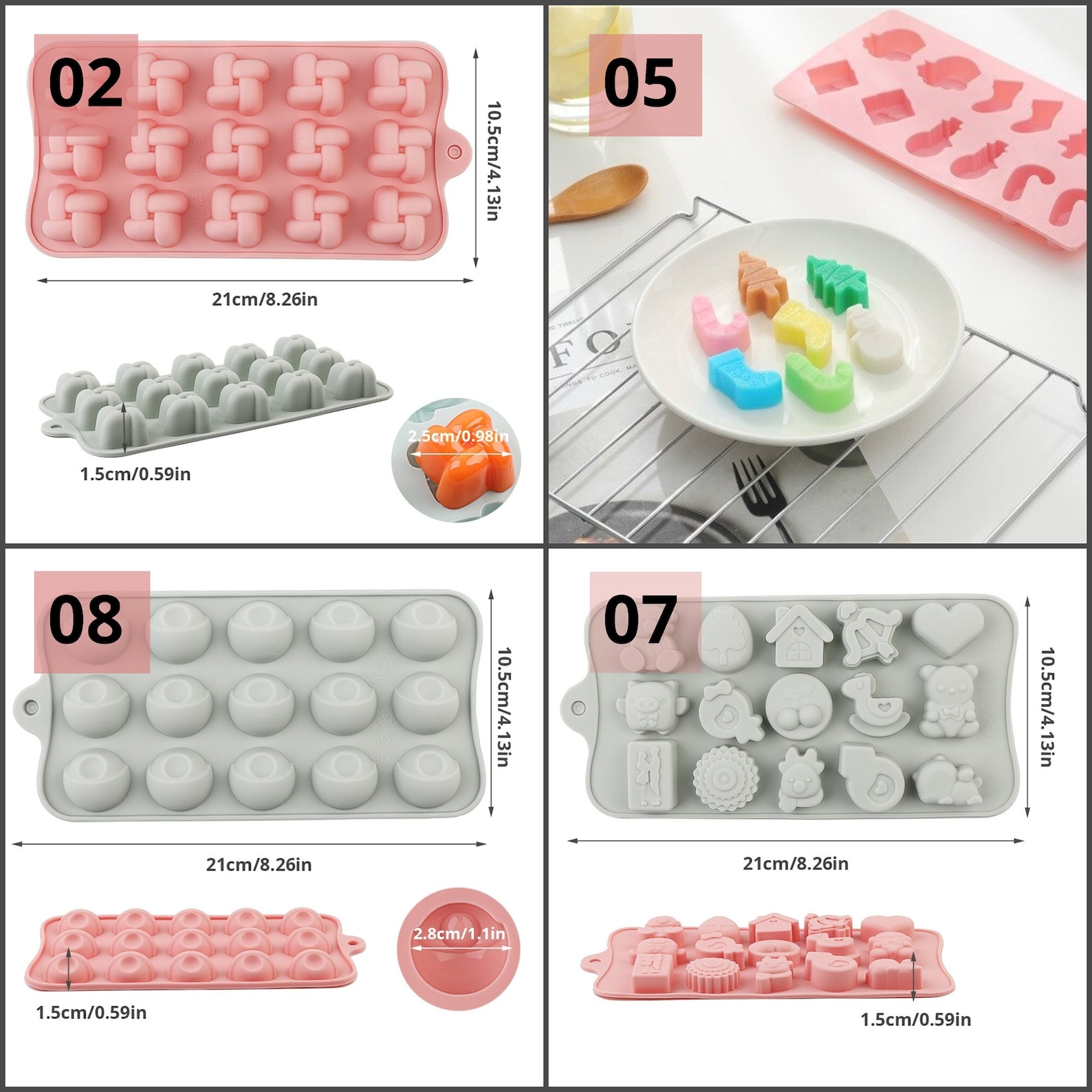 Petit Fours Silicone Molds Candy Mold Chocolate Mold Etsy