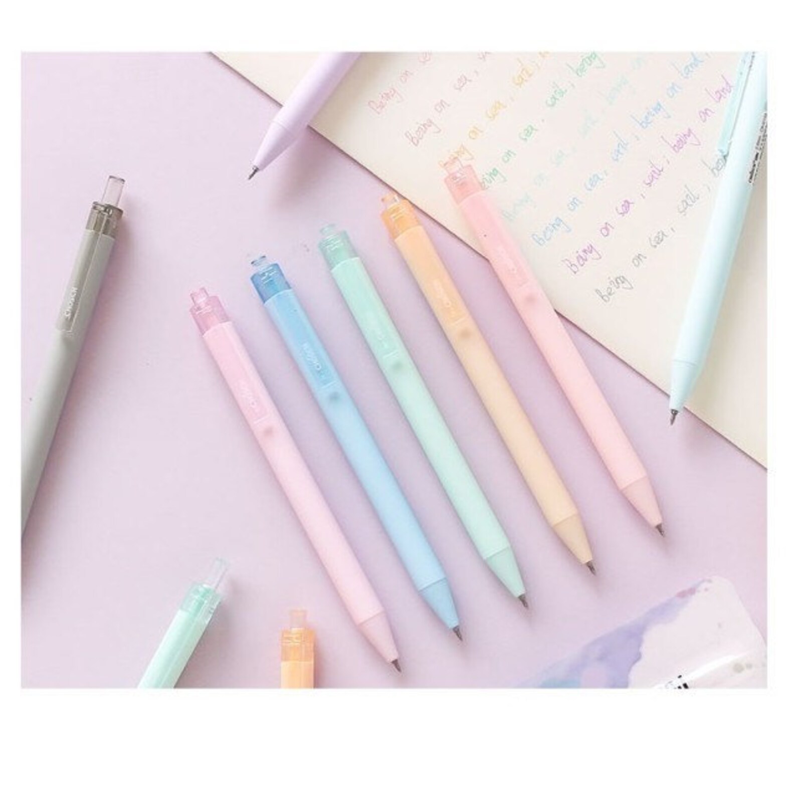 8pcs / Set Pastel Color Pens Moderate Colors 0.5mm Ballpoint Etsy