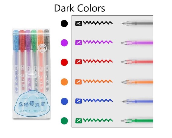 3D Glossy Jelly Ink Pen Set Colorful DIY Fluorescent Graffiti Gel Pen Gift  For Kids