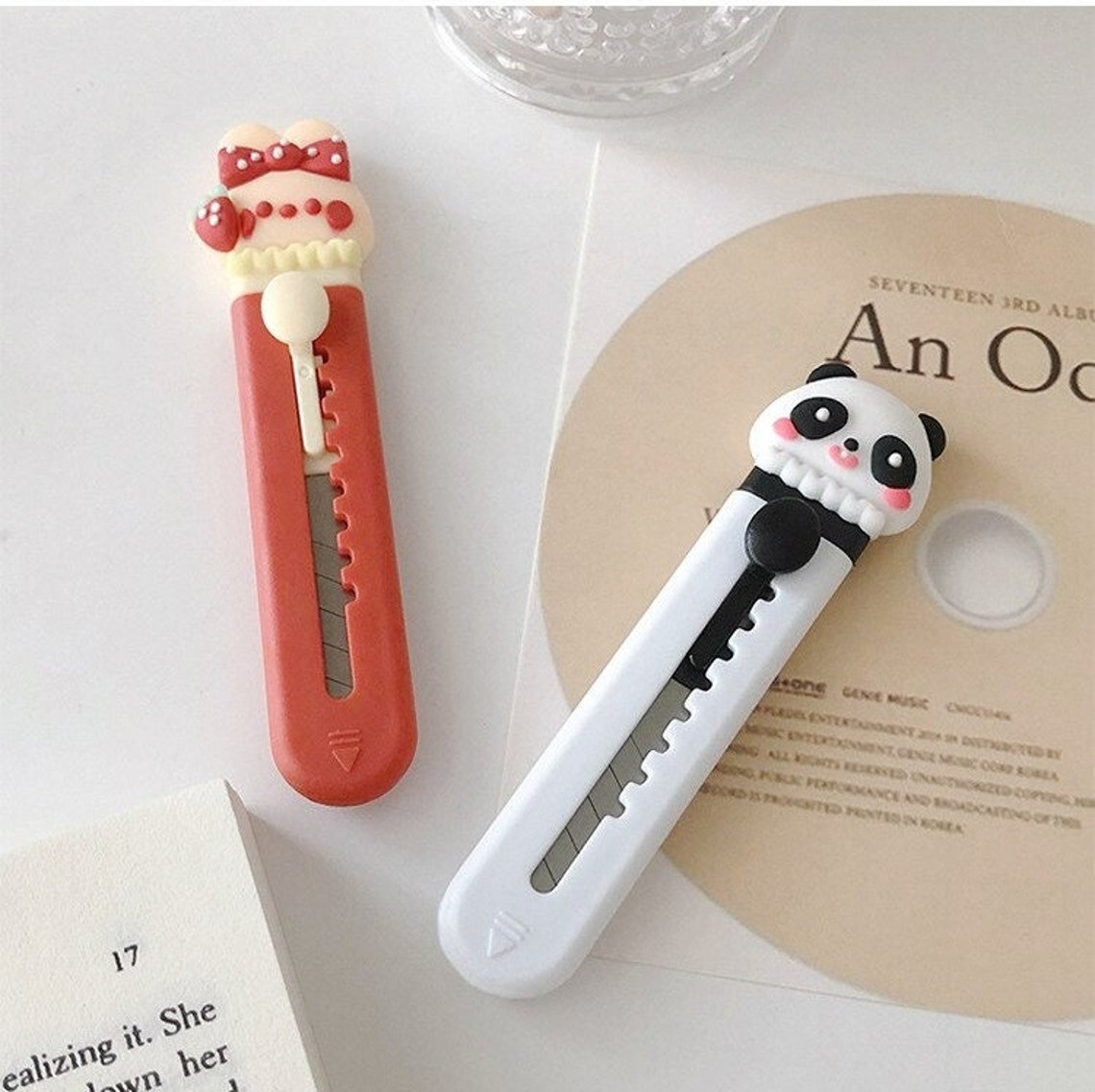 Cute Kawaii Cartoon Animals Mini Portable Knife Cutter Etsy New Zealand