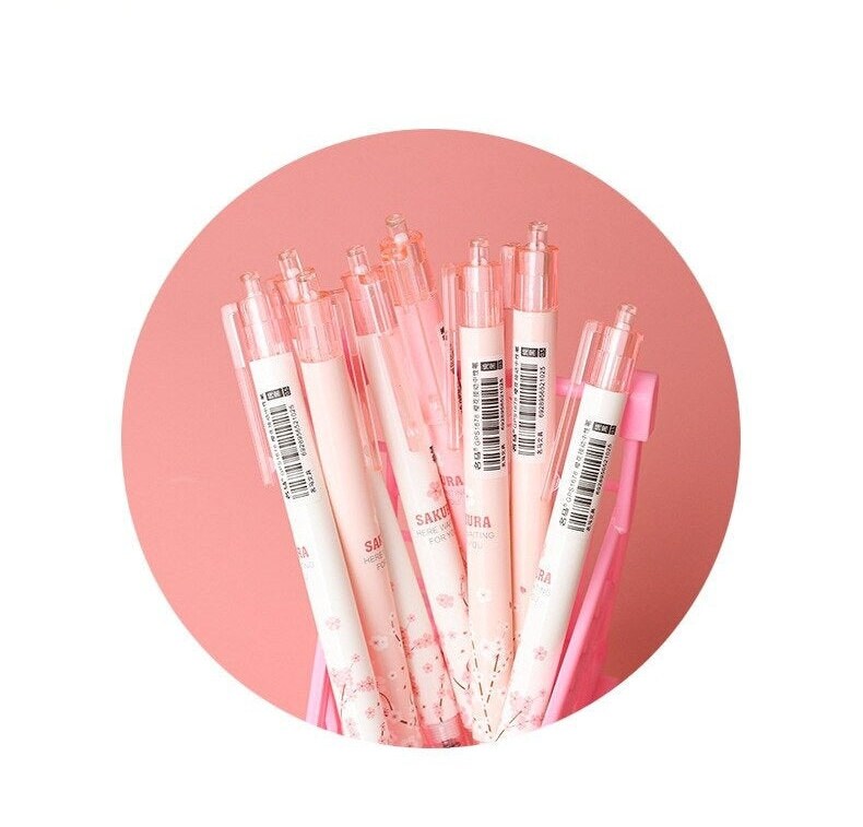 2 Pcs/lot Cherry Blossom Japanese Gel Pen Beautiful Sakura Etsy