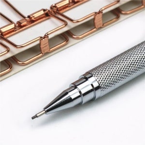 5 Pcs/Set Professional metal Mechanical Pencil Art Drawing Design HB 2B Black Pen Copper Stainless Steel image 7