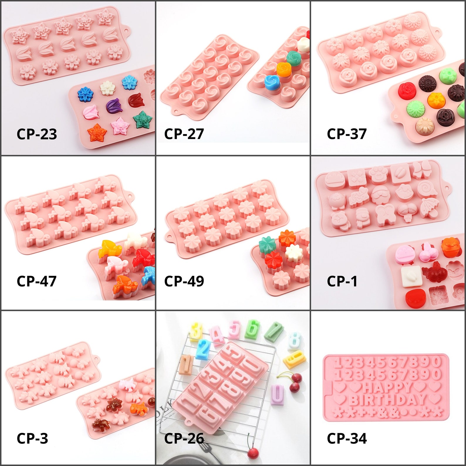 Petit Fours Silicone Molds Candy Mold Chocolate Mold Etsy