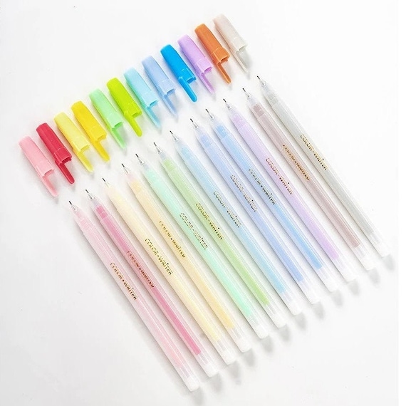 Penna gel Glitter Set di penne gel Glitter Cancelleria per studenti per  disegnare Set di penne colorate regalo