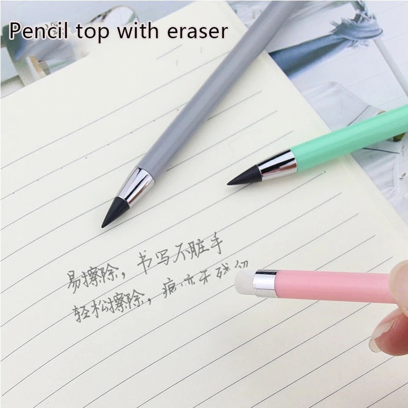 7 Pcs/Lot Unlimited Writing Eternal Pencil New Technology image 5