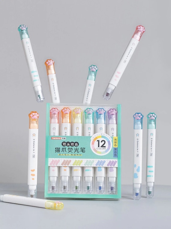 Pretty Marker Series Dual-Sided Markers and Highlighters set (6pcs)
