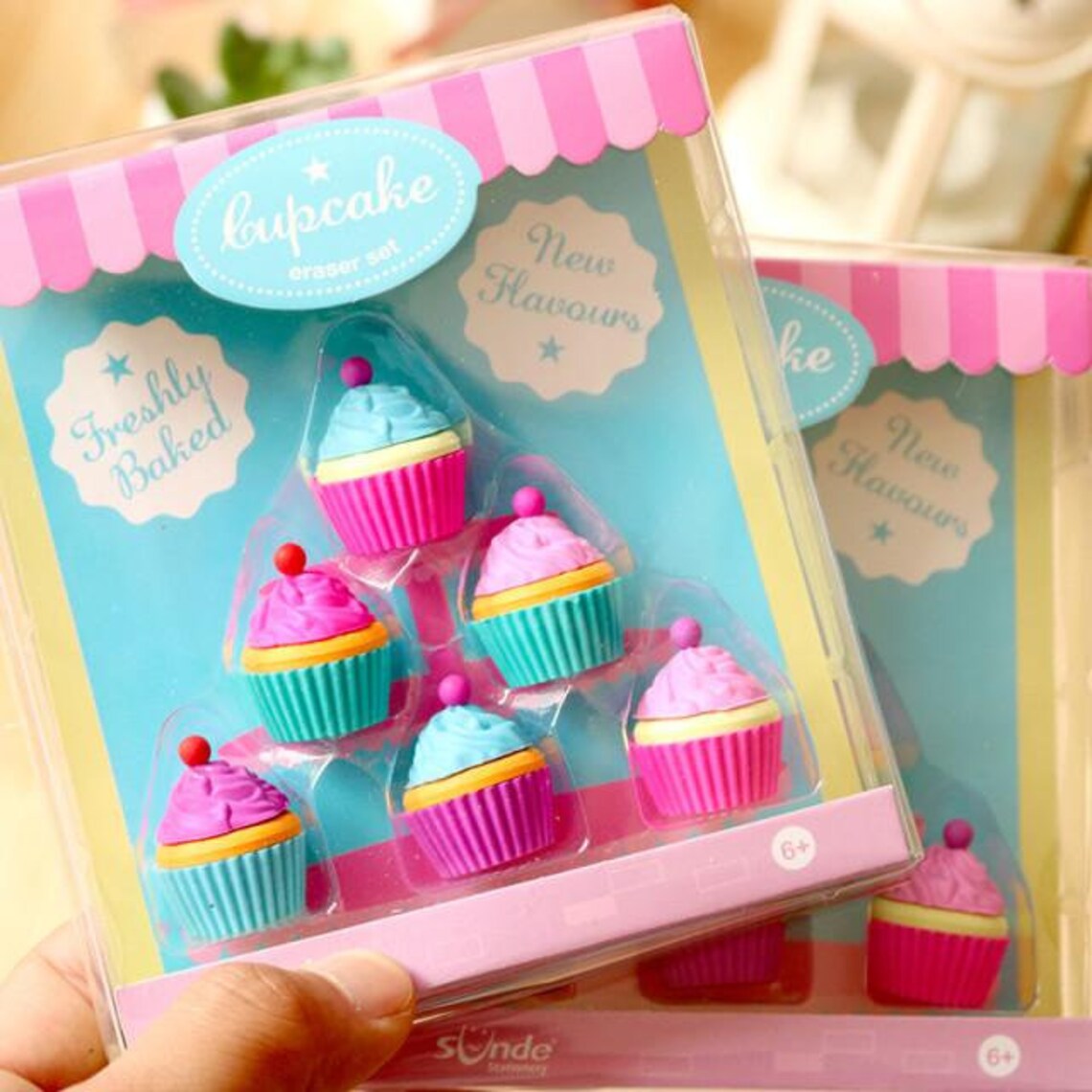 6 Pcs/Set Adorable Mini Erasers Freshly Baked Cupcake Eraser Etsy