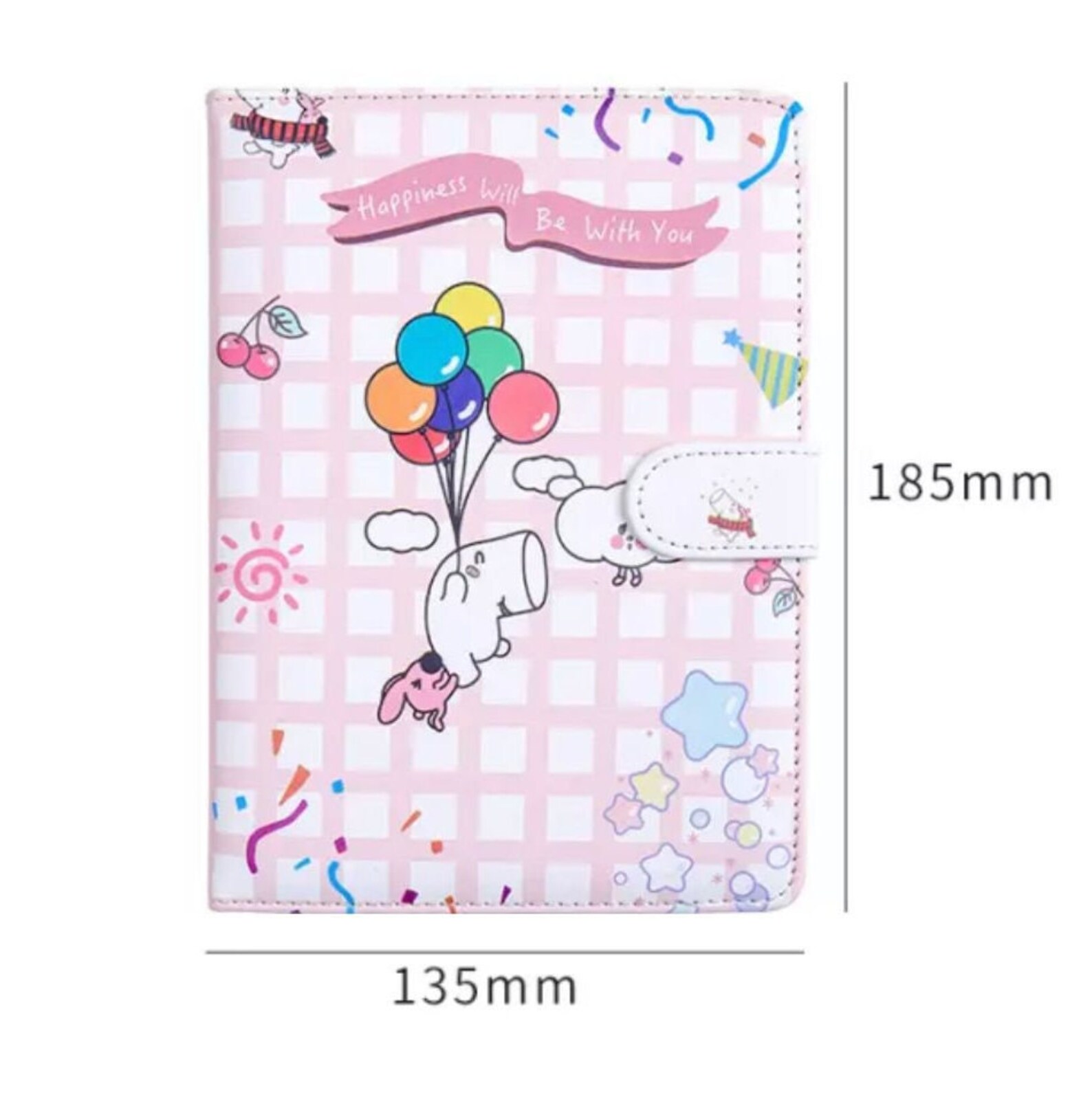 Cute Kawaii Cartoon Printed Magnetic Planner Book PU Cover | Etsy