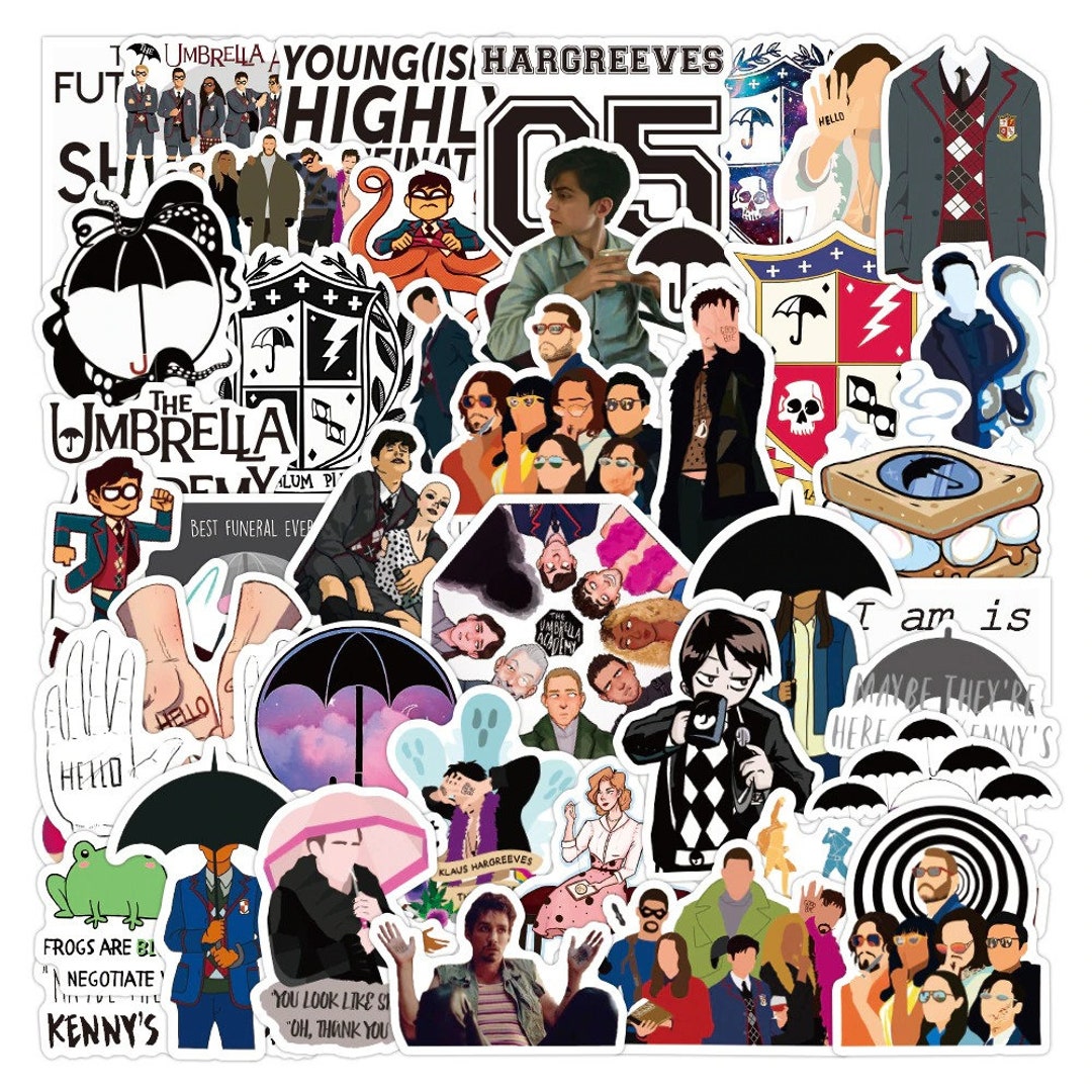 50 Pcs of the Umbrella Academy TV Show PVC Stickers Etsy