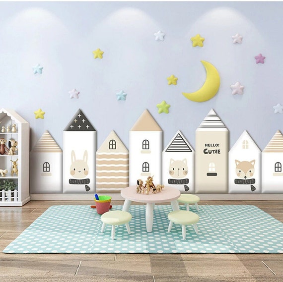 3D Cartoon Houses Self Adhesive Anti-collision Soft Wall - Etsy Ireland 3D Cartoon Houses Self Adhesive Anti-collision Soft Wall - Etsy Ireland