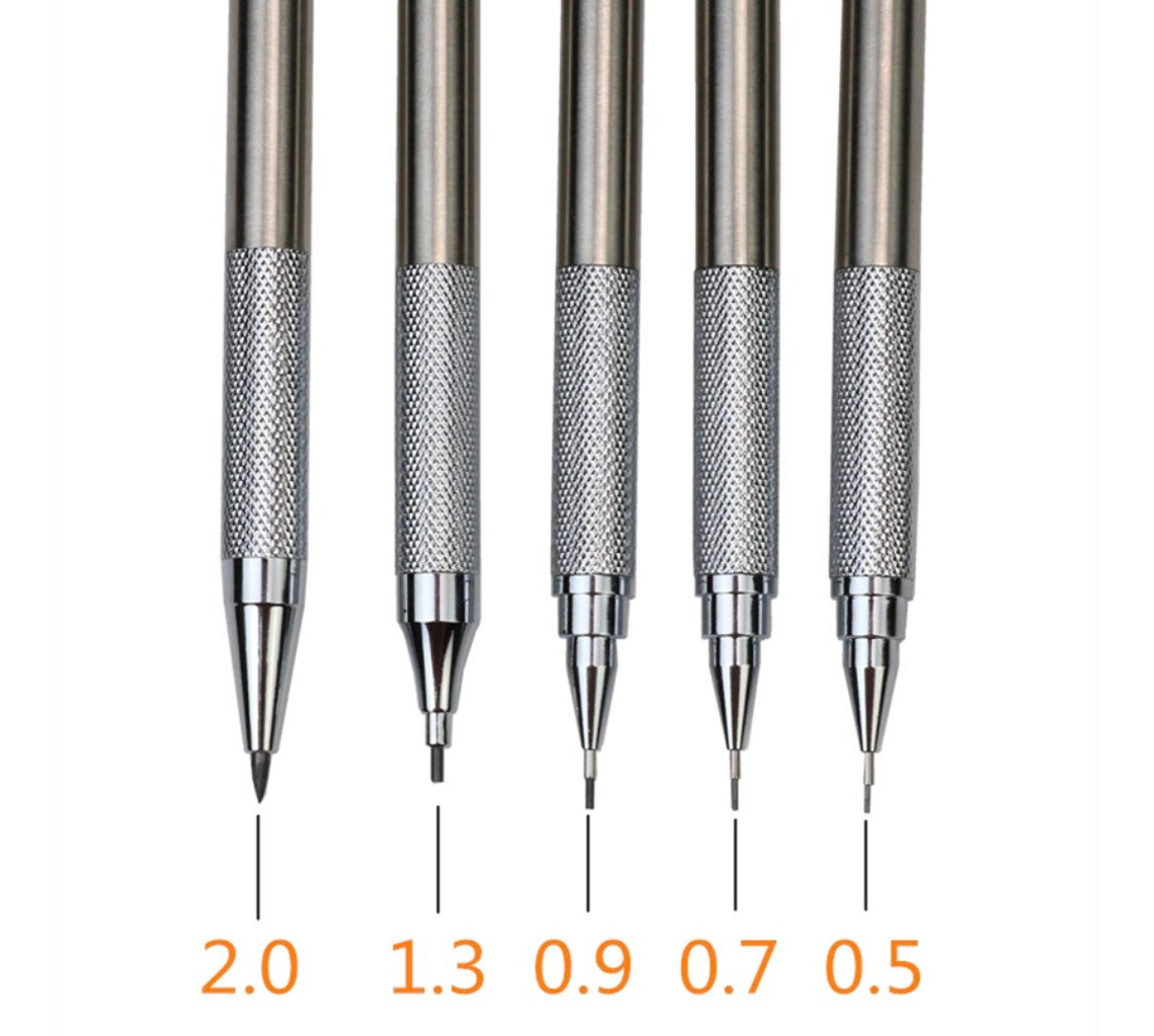 5 Pcs/set Professional Metal Mechanical Pencil Art Drawing - Etsy