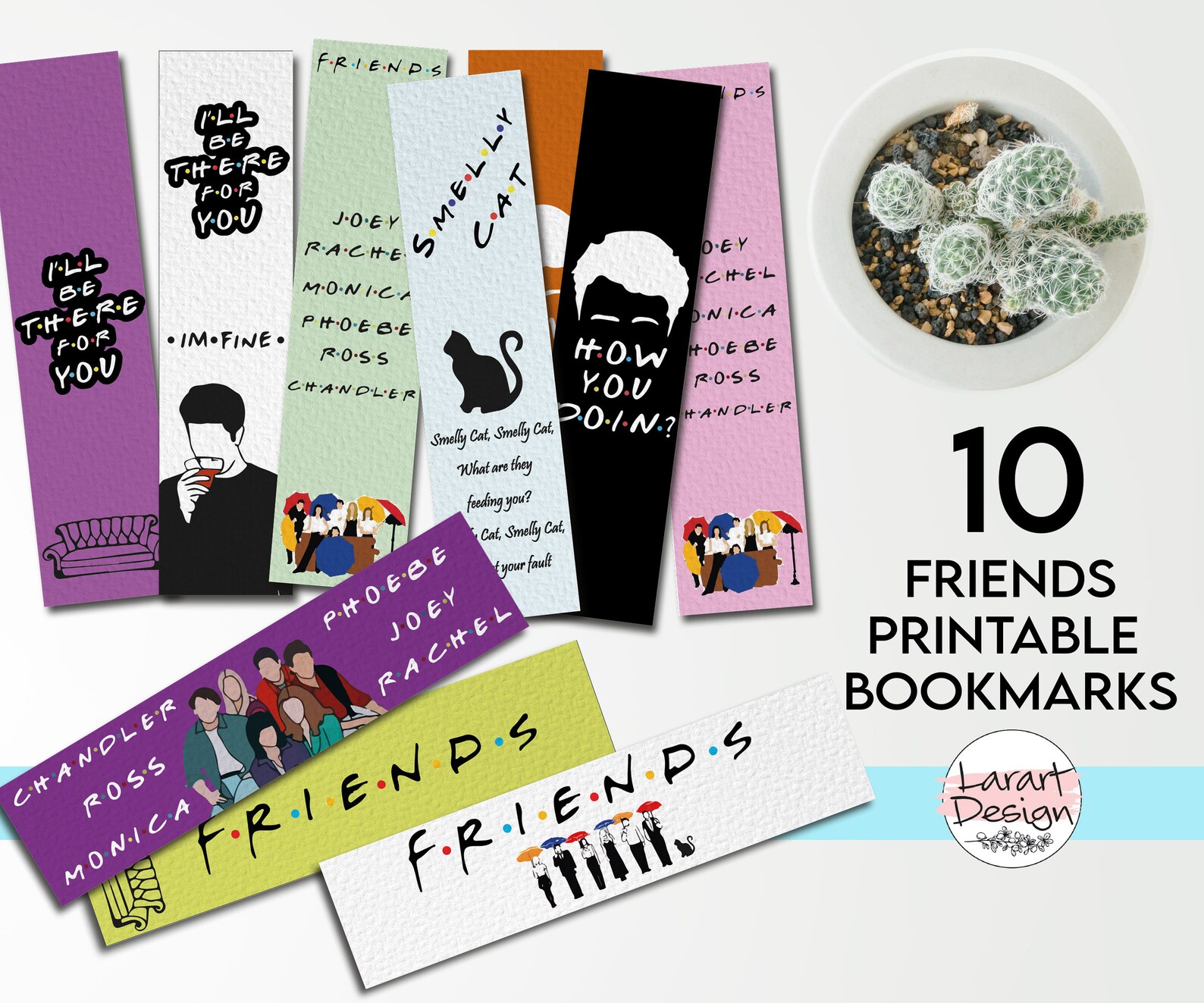 Friends Series Printable Bookmarks Template Printable Etsy UK