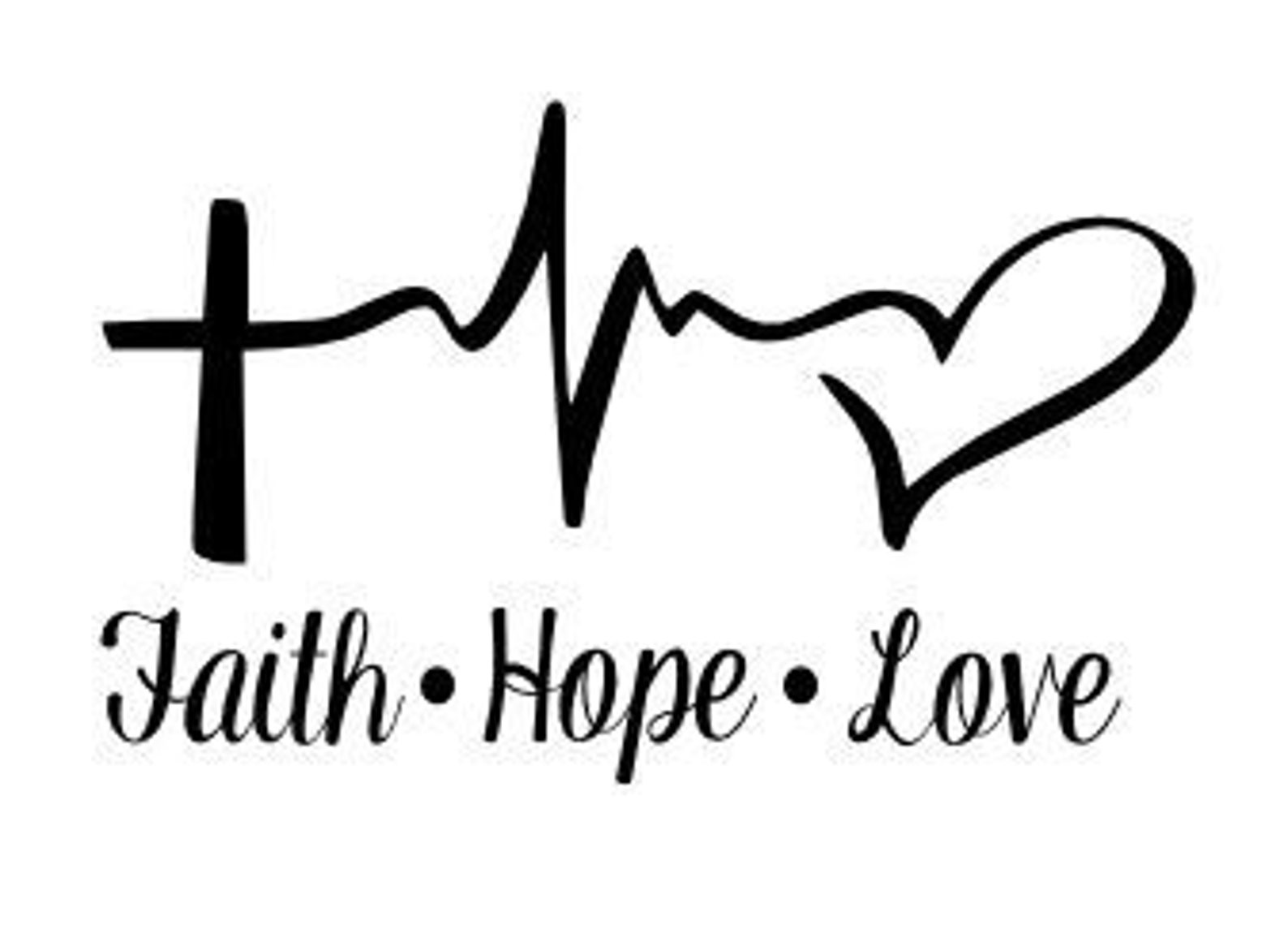 Faith Love Hope vector de vinilo svg diseño de máquina Etsy