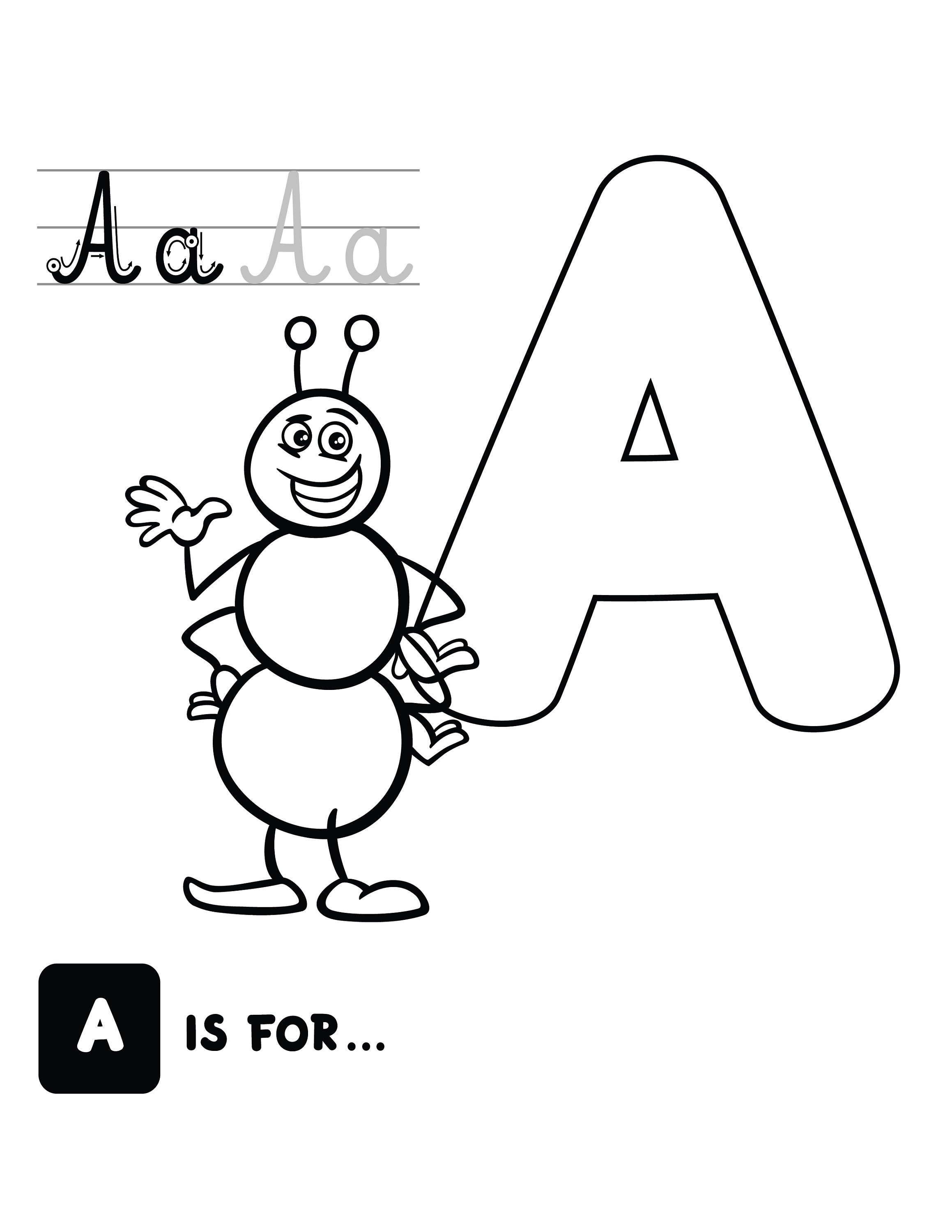 Alphabet Coloring Pages | Etsy