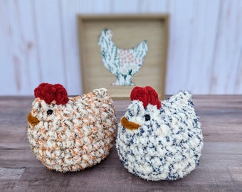 Gehäkeltes Huhn Plushie - Farmhouse Edition
