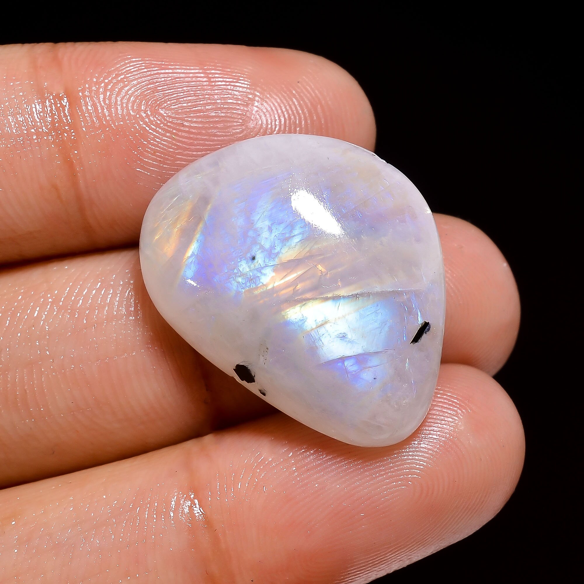 23 Ct. 100 Natural Rainbow Moonstone Fancy Shape Cabochon Etsy