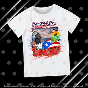 Puerto Rico / National Hispanic Heritage Month / Sublimation / Transfer /  PNG / SVG / Gift / Custom