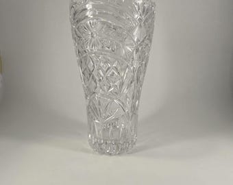 vintage lead crystal vase German Anna Hütte or Bohemian crystal makers