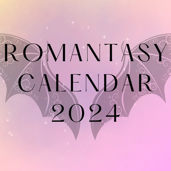 2024 Romantasy Book Wall Calendar, Romance and Fantasy Book Quotes