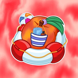 Peach [RIPE] Custom Designer Vinyl Sticker