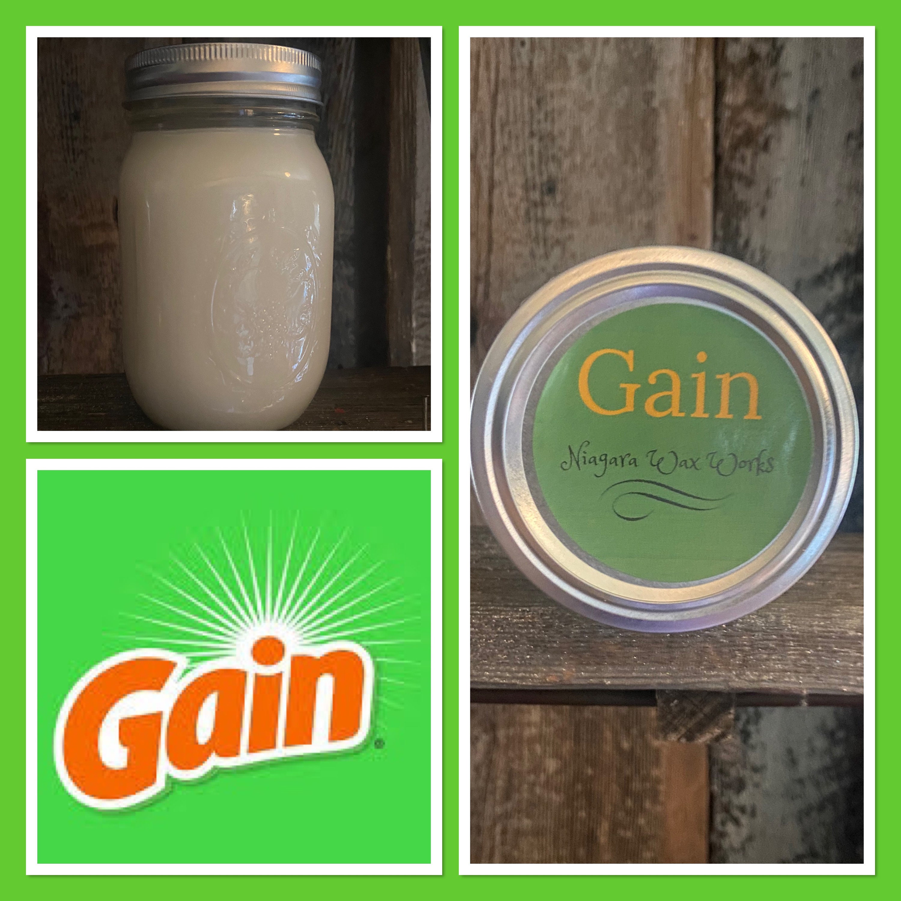 Gain laundry scented candle 16 ounce Jar candle unique gift Etsy