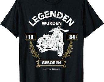 40 Geburtstag Mann Roller Geschenk 1984 Motorroller T-Shirt S - 4XL
