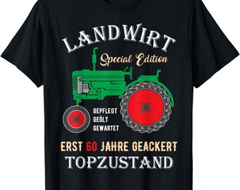 Herren 60. Geburtstag Mann Geschenk ( jeder andere Jahrgang personalisierbar ) lustig Bauer Landwirt Traktor T-Shirt S - 4XL