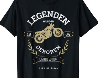 Herren 60 Geburtstag Mann Biker Geschenk Motorrad 1964 T-Shirt S - 4XL