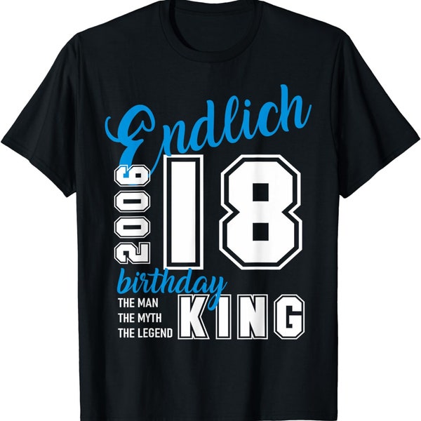 18 Geburtstag Jungs Geschenk Endlich 18 Jahre Achtzehn Volljährig 2006 T-Shirt S - 4XL