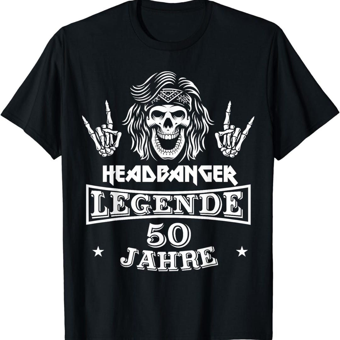 50. Geburtstag Mann Legende Headbanger Geschenk 50 Jahre Tshirt S 4XL Etsy
