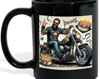 Geburtstag Mann Biker Geschenk Motorrad Chopper | Kaffee Pott