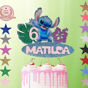 Shunhong 25pcs lilo and stitch cake topper, lilo and stitch