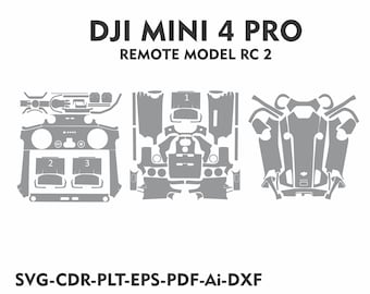 dji mini 4 pro Skin Template Vector-bestand Templete Skin gestanst