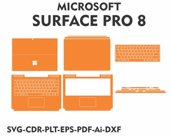 Microsoft Surface 8 2021 Skin Vector Skin Template Skin Die