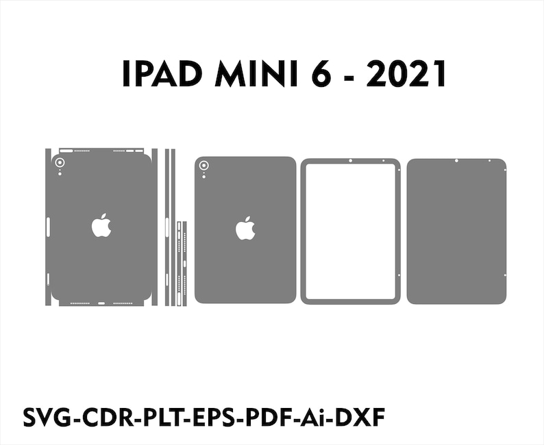 Ipad Mini Back Sticker Layout IPad Mini 6 2021 Skin Template Vector - Etsy