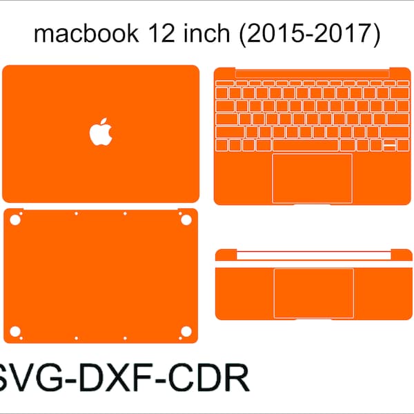 MacBook air 12 inch (2015-2017) skin cover svg cut template vector, , Silhouette, Vector, Vinyl File, Cricut