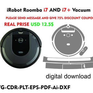 Plantilla vectorial de piel para corte de piel preparada para aspiradoras iRobot Roomba i7 e i7+