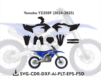 YAMAHA YZ250F (2024-2025) grafisch sjabloon snijbestand