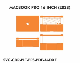 MacBook Pro 16 inch 2023 Skin Template Vector file