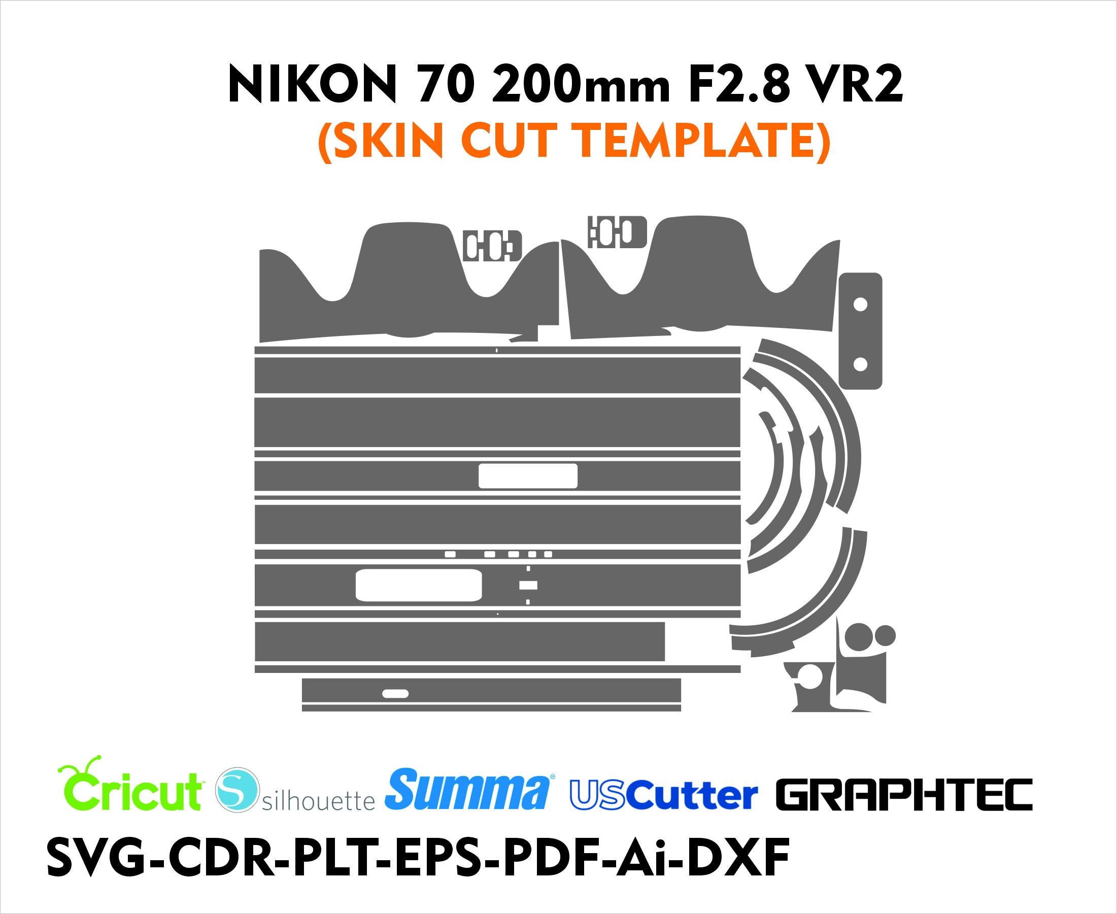 Vector Vr2 NIKON 70 200mm F2.8 VR2 Skin Cut File Skin Vector Template - Etsy