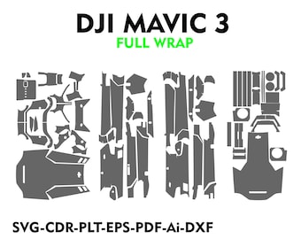 dji mavic 3 skin vector template skin cut file skin die cuts