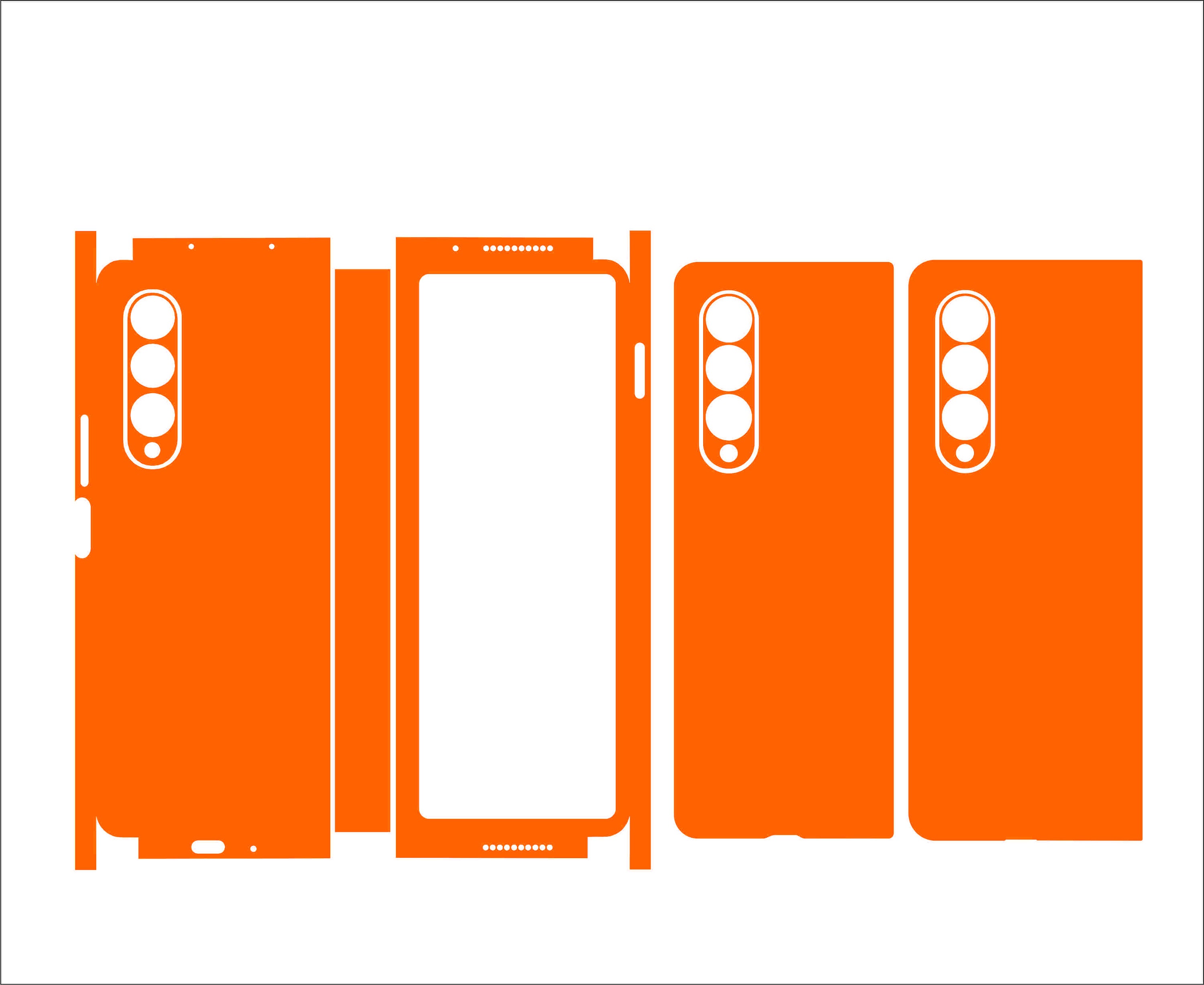 ★DESIGN SKIN★ Galaxy Z Fold 3 Phoenix Air Card Slot Graphi Samsung Galaxy Z Fold 3 Skin Cut Template Vector, Samsung