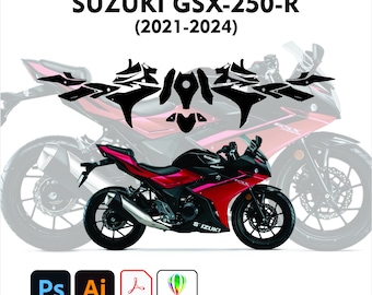 Suzuki GSX250R 2021-2024 PPF and wrap template vector cut file exact fit