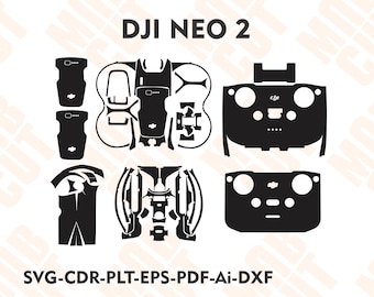 DJI neo 2 skin vector template cut file
