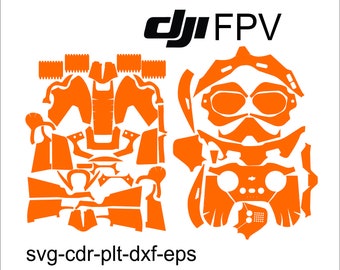 DJI FPV Skin-sjabloonvector