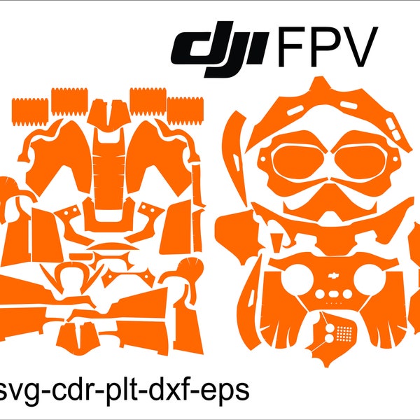 DJI FPV Skin Template Vector